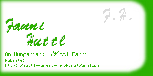 fanni huttl business card